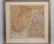 Antique Silk Map- front